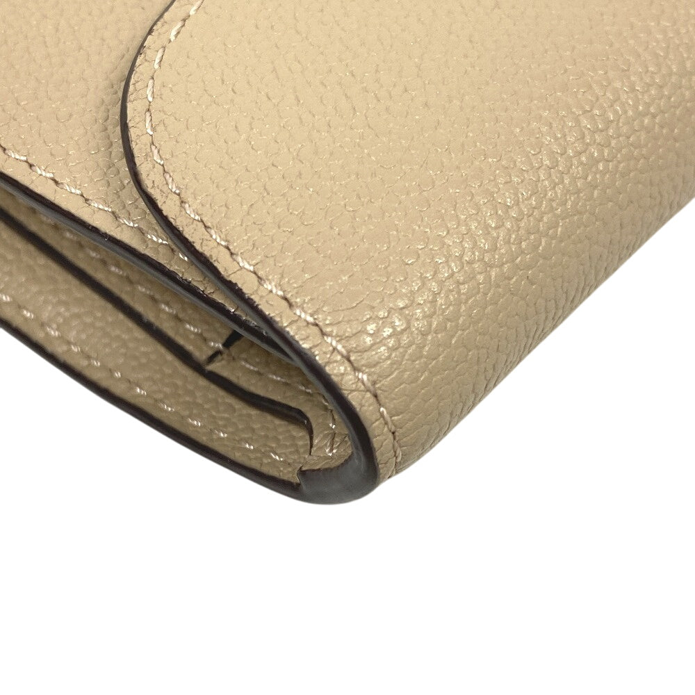 DELVAUX Bifold Wallet leather beige AB0493AAU0 24FDO Women Used Authentic