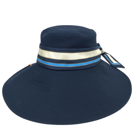 LOUIS VUITTON hat M7496M cotton Navy Bucket hat Women Used Authentic