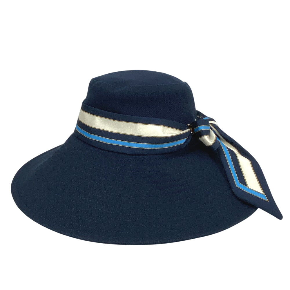 LOUIS VUITTON hat M7496M cotton Navy Bucket hat Women Used Authentic