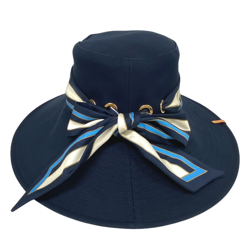 LOUIS VUITTON hat M7496M cotton Navy Bucket hat Women Used Authentic
