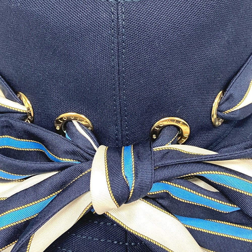 LOUIS VUITTON hat M7496M cotton Navy Bucket hat Women Used Authentic