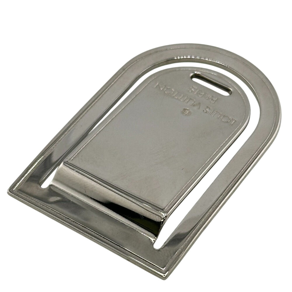 LOUIS VUITTON Money clip M64691 metal Silver Pansavie Porto Address mens Used Authentic