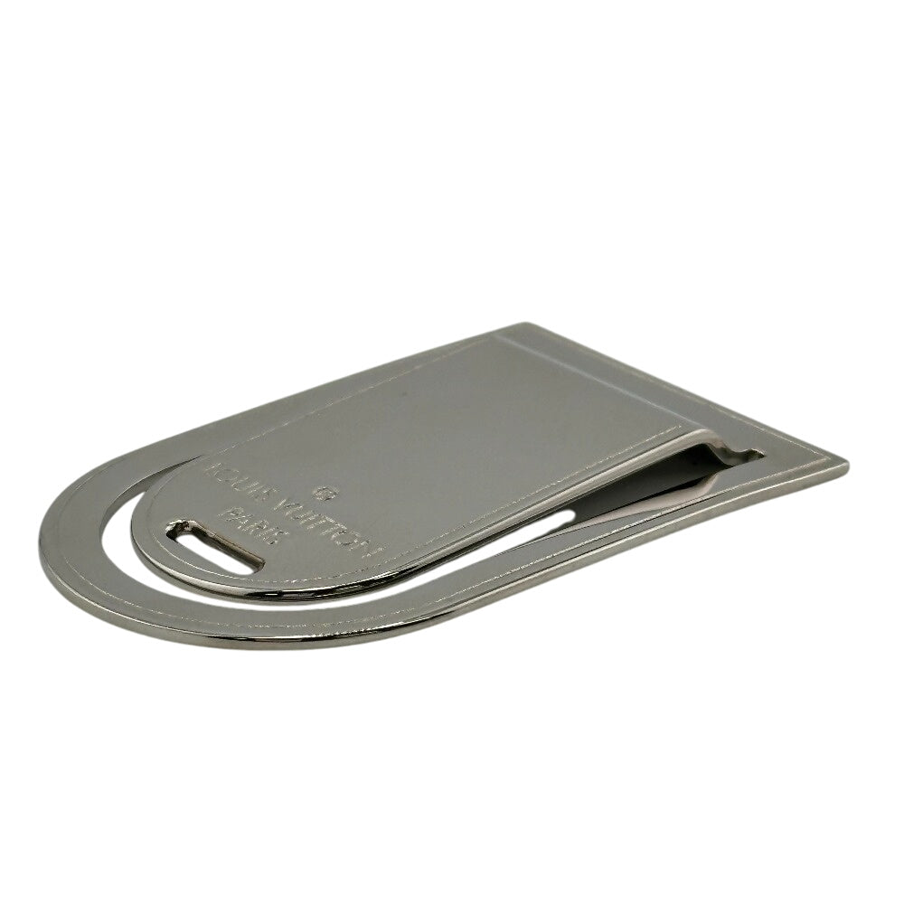 LOUIS VUITTON Money clip M64691 metal Silver Pansavie Porto Address mens Used Authentic