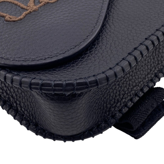 Christian Dior Pouch leather black Grained calfskin mens Used Authentic