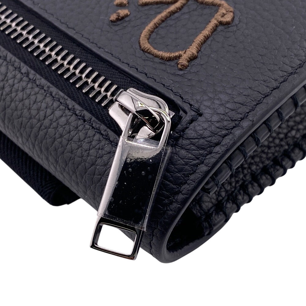 Christian Dior Pouch leather black Grained calfskin mens Used Authentic