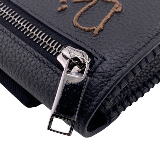 Christian Dior Pouch leather black Grained calfskin mens Used Authentic