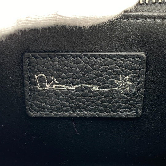 Christian Dior Pouch leather black Grained calfskin mens Used Authentic