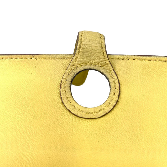 HERMES Long Wallet Purse Taurillon Clemence cream 2015 Long wallet Dogon Long Women Used Authentic