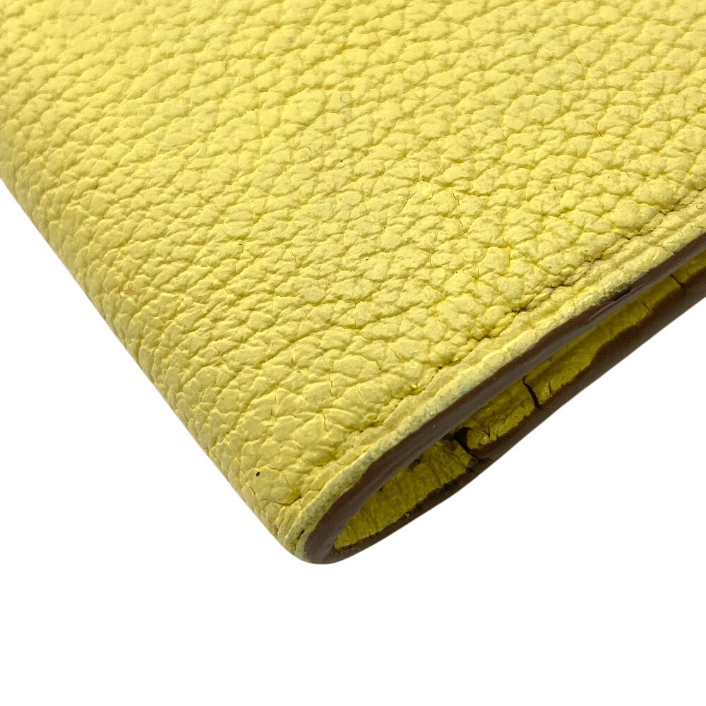 HERMES Long Wallet Purse Taurillon Clemence cream 2015 Long wallet Dogon Long Women Used Authentic