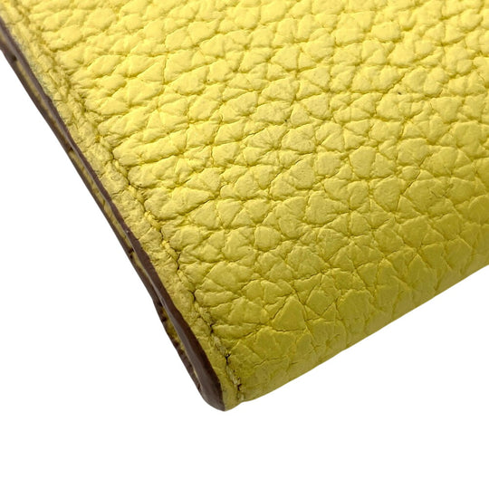 HERMES Long Wallet Purse Taurillon Clemence cream 2015 Long wallet Dogon Long Women Used Authentic