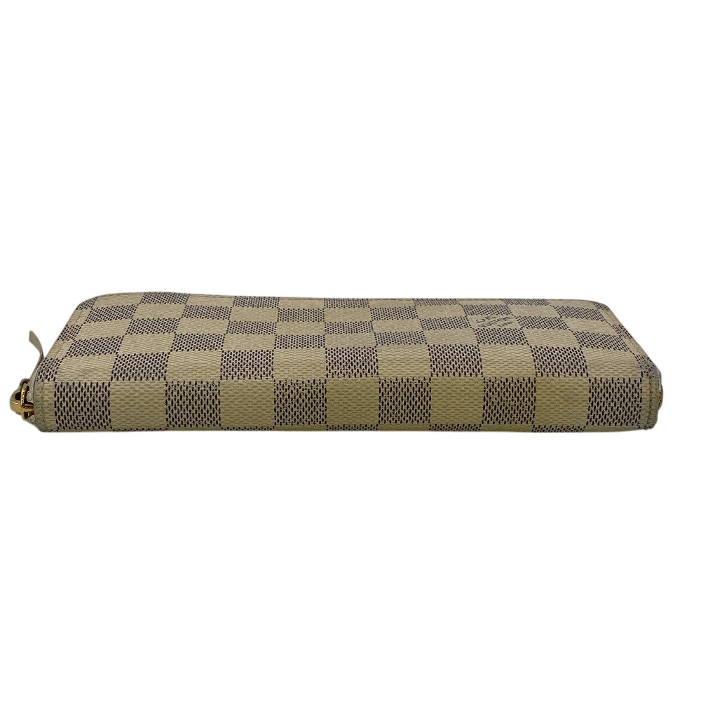 LOUIS VUITTON Long Wallet Purse N61210 Damier Azur white Damier Azur Portefeuille Clemence Women Used Authentic