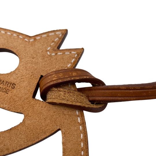 HERMES charm leather Brown Paddock schbar unisex(Unisex) Used Authentic