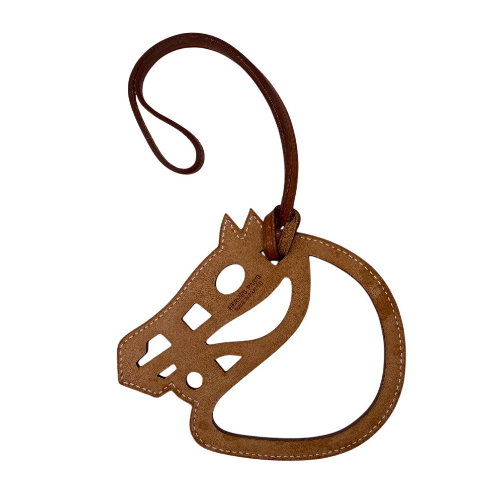 HERMES charm leather Brown Paddock schbar unisex(Unisex) Used Authentic