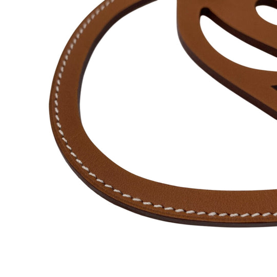 HERMES charm leather Brown Paddock schbar unisex(Unisex) Used Authentic
