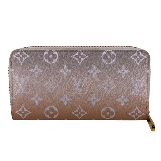 LOUIS VUITTON Long Wallet Purse M80359 leather beige Zip Around Bloom giant zippy wallet Women Used Authentic