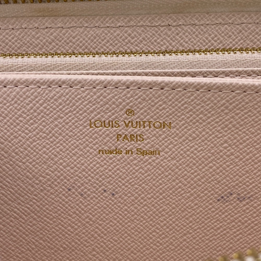 LOUIS VUITTON Long Wallet Purse M80359 leather beige Zip Around Bloom giant zippy wallet Women Used Authentic