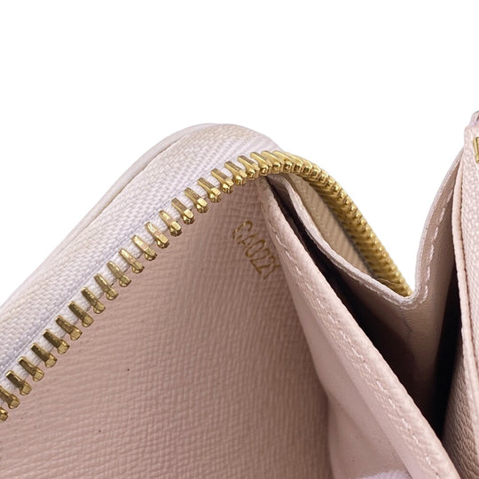 LOUIS VUITTON Long Wallet Purse M80359 leather beige Zip Around Bloom giant zippy wallet Women Used Authentic