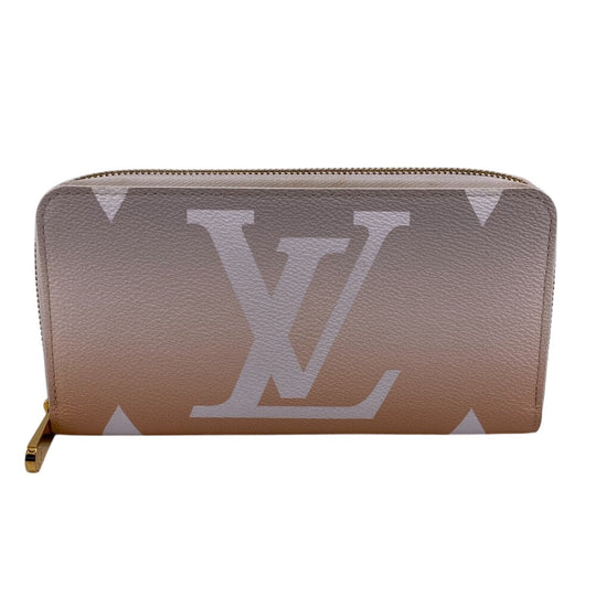 LOUIS VUITTON Long Wallet Purse M80359 leather beige Zip Around Bloom giant zippy wallet Women Used Authentic
