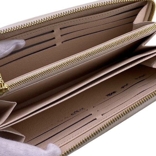LOUIS VUITTON Long Wallet Purse M80359 leather beige Zip Around Bloom giant zippy wallet Women Used Authentic