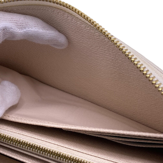 LOUIS VUITTON Long Wallet Purse M80359 leather beige Zip Around Bloom giant zippy wallet Women Used Authentic