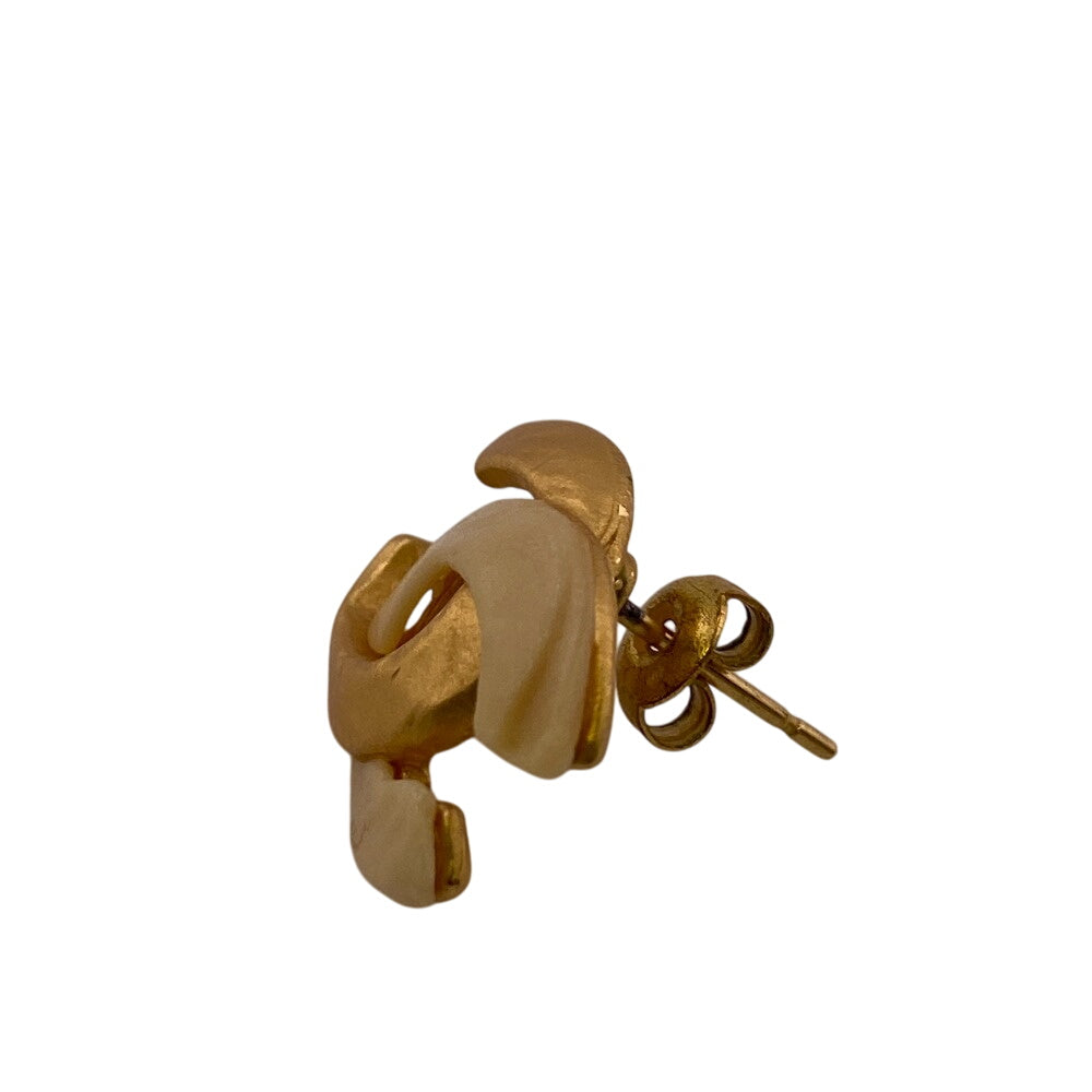 CHANEL Pierce Gold Plated gold 00T COCO Mark Women Used Authentic