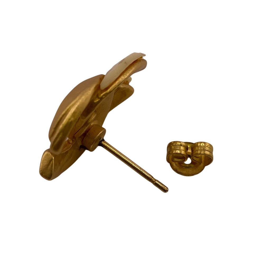 CHANEL Pierce Gold Plated gold 00T COCO Mark Women Used Authentic