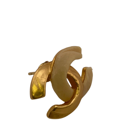 CHANEL Pierce Gold Plated gold 00T COCO Mark Women Used Authentic