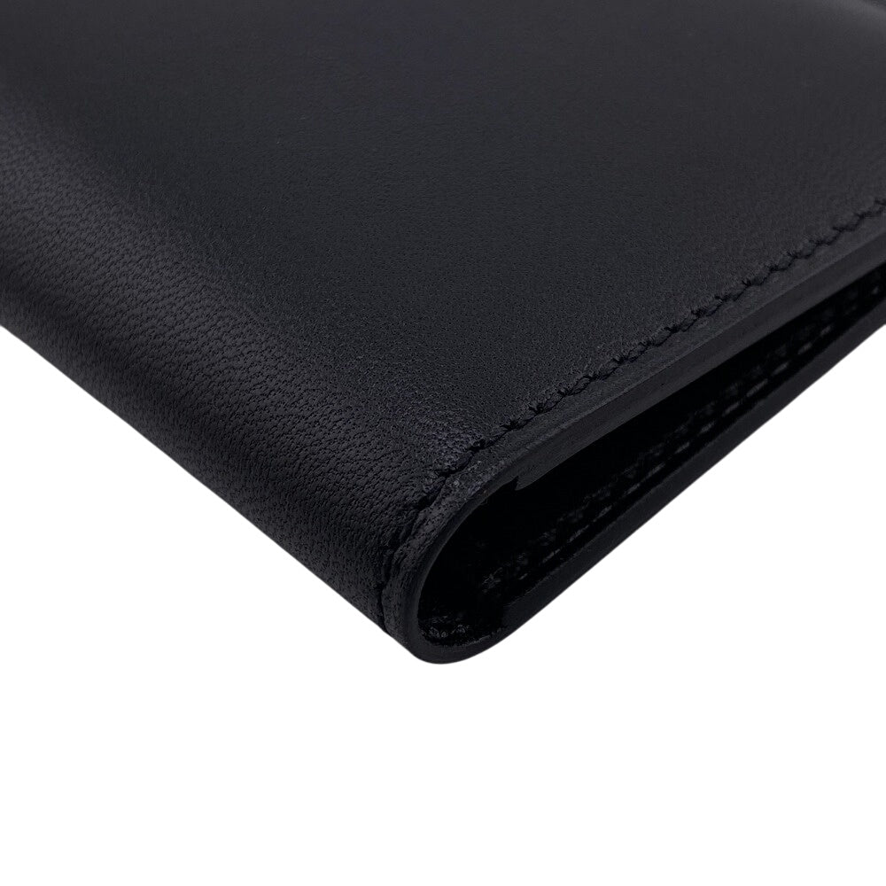 HERMES Card Case leather black MC2 Euclid mens Used Authentic