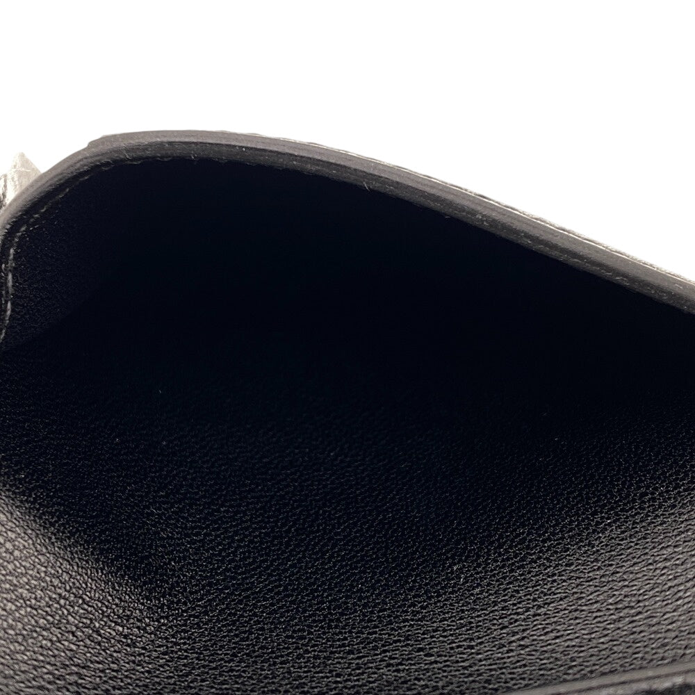 HERMES Card Case leather black MC2 Euclid mens Used Authentic
