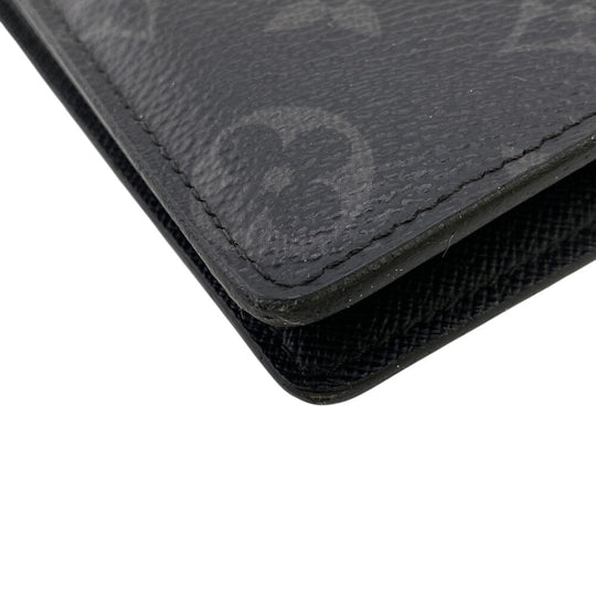 LOUIS VUITTON Bifold Wallet M61697 Monogram Eclipse black Monogram Eclipse Portefeuille Brazza mens Used Authentic