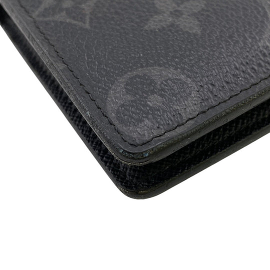 LOUIS VUITTON Bifold Wallet M61697 Monogram Eclipse black Monogram Eclipse Portefeuille Brazza mens Used Authentic