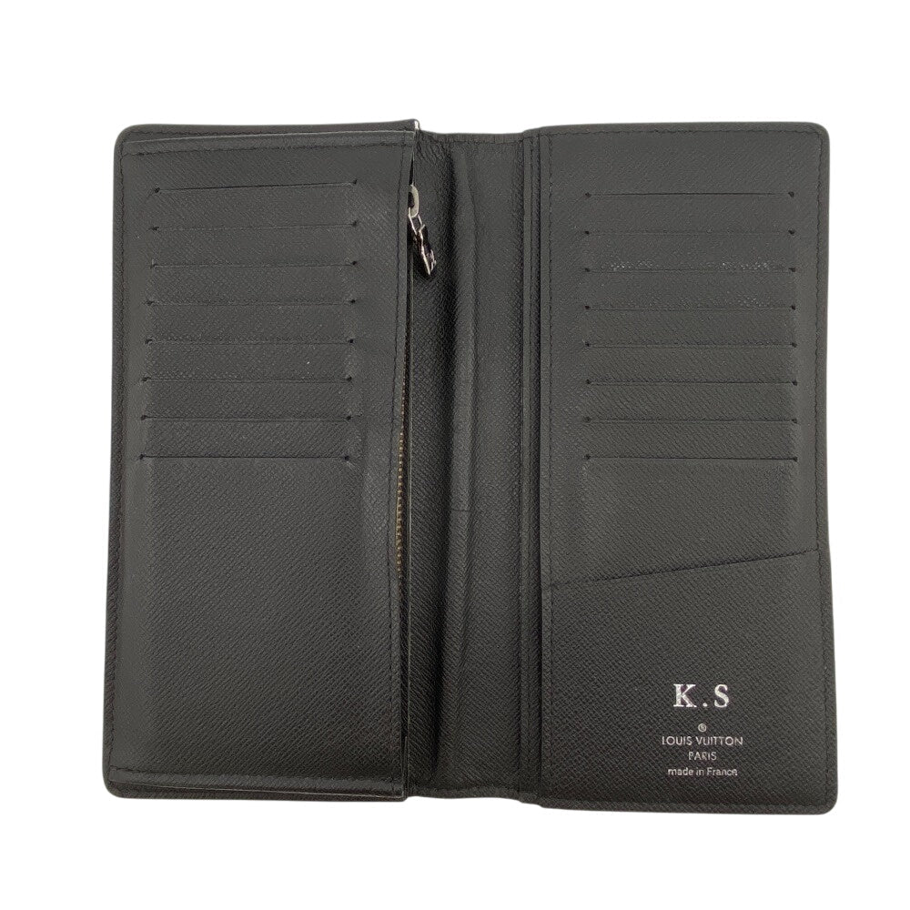 LOUIS VUITTON Bifold Wallet M61697 Monogram Eclipse black Monogram Eclipse Portefeuille Brazza mens Used Authentic