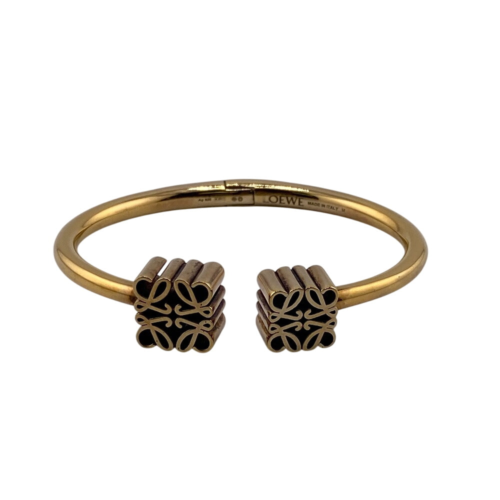 LOEWE Bangle gold gold 925 anagram Women Used Authentic