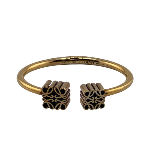 LOEWE Bangle gold gold 925 anagram Women Used Authentic
