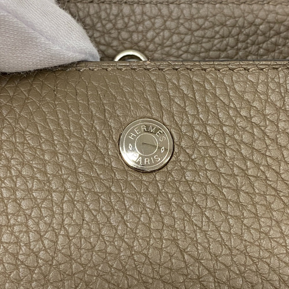 HERMES Handbag Taurillon Clemence, Leather Etope Taurillon Clemence sack velo Women Used Authentic