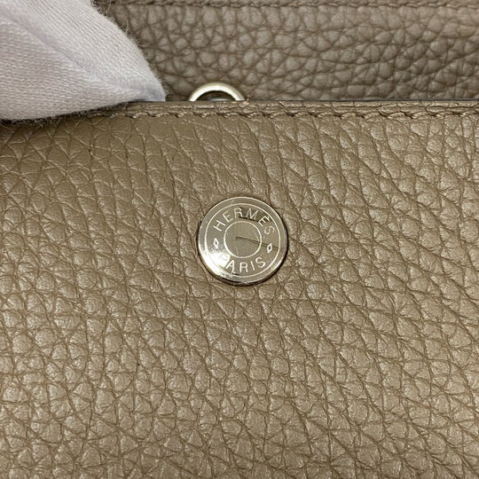 HERMES Handbag Taurillon Clemence, Leather Etope Taurillon Clemence sack velo Women Used Authentic
