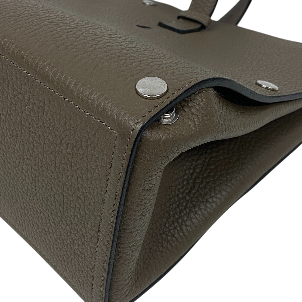 HERMES Handbag Taurillon Clemence, Leather Etope Taurillon Clemence sack velo Women Used Authentic