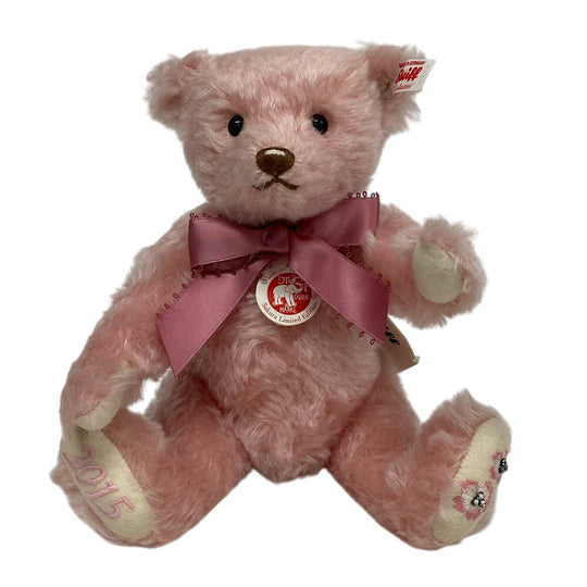 Steiff Plush Doll mohair pink Teddy Bear 2015 677915 SAKURA Asia limited 1500 units No.00008 Women Used Authentic