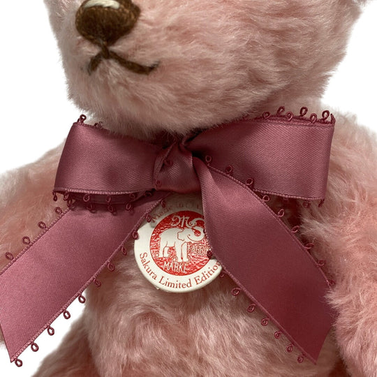 Steiff Plush Doll mohair pink Teddy Bear 2015 677915 SAKURA Asia limited 1500 units No.00008 Women Used Authentic