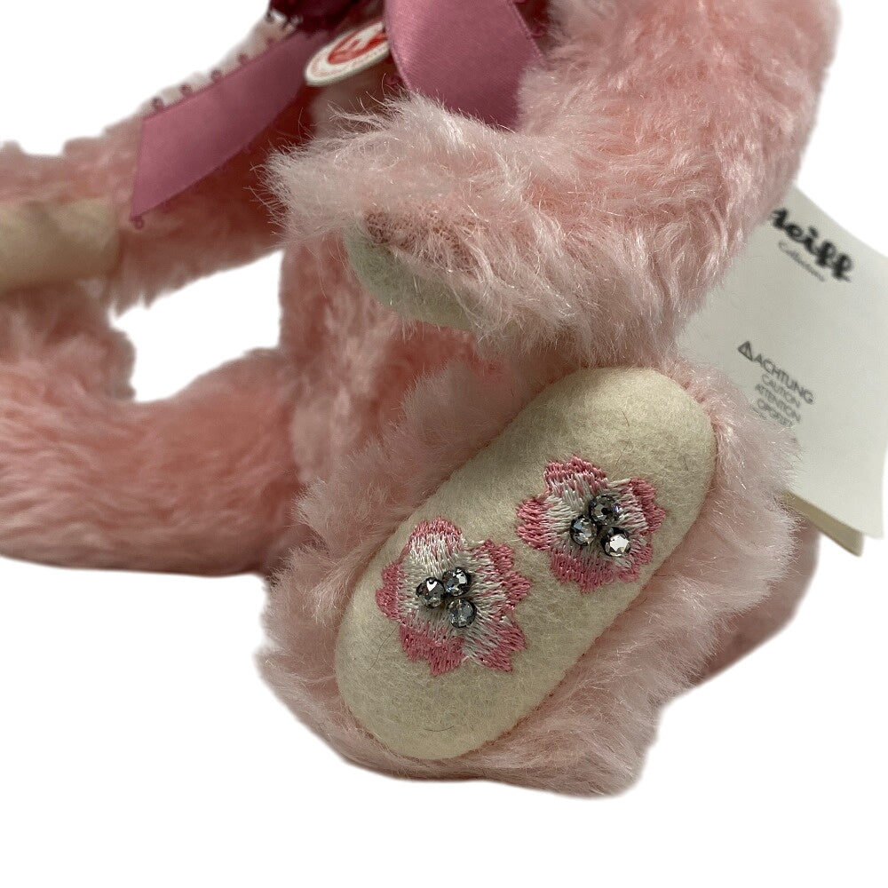 Steiff Plush Doll mohair pink Teddy Bear 2015 677915 SAKURA Asia limited 1500 units No.00008 Women Used Authentic