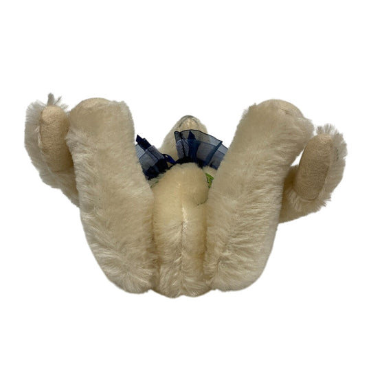 Steiff Plush Doll mohair Ivory Teddy Bear 2011 677144 Blue Rose Asia Limited 1500 units No.00093 Women Used Authentic