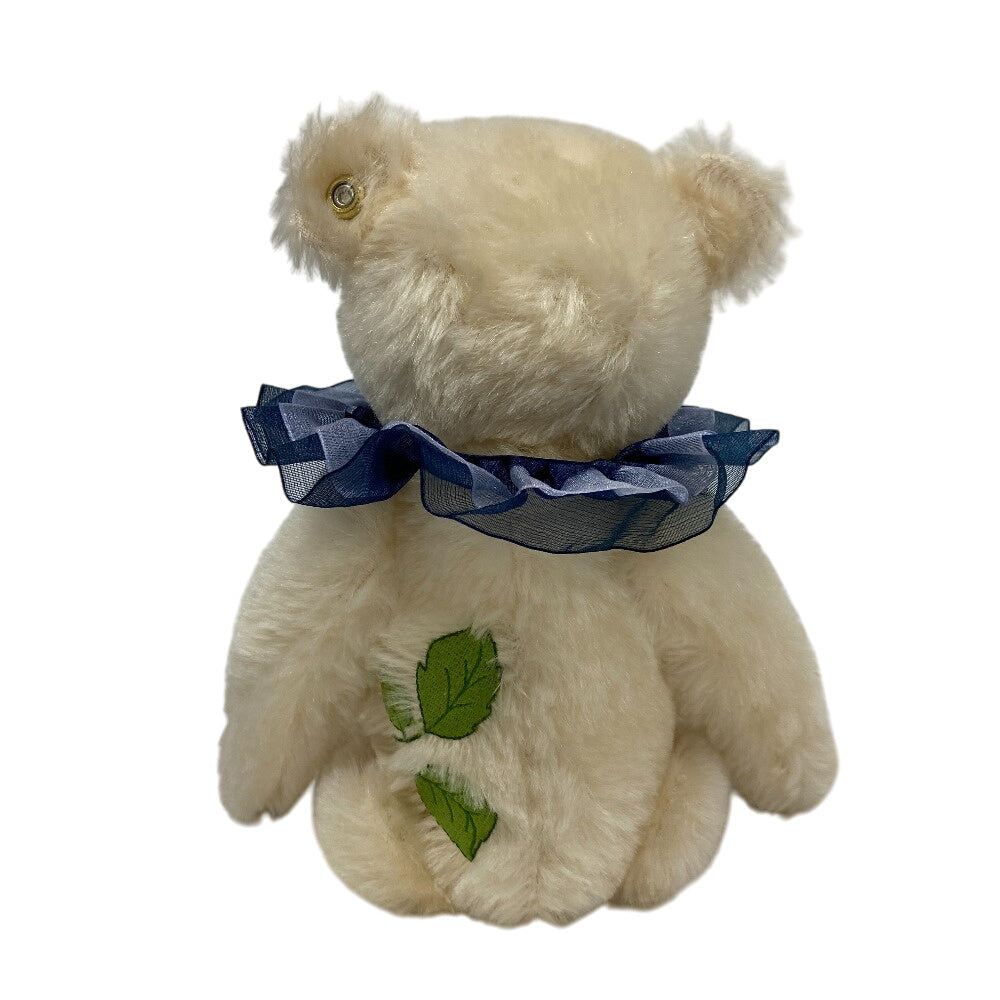 Steiff Plush Doll mohair Ivory Teddy Bear 2011 677144 Blue Rose Asia Limited 1500 units No.00093 Women Used Authentic