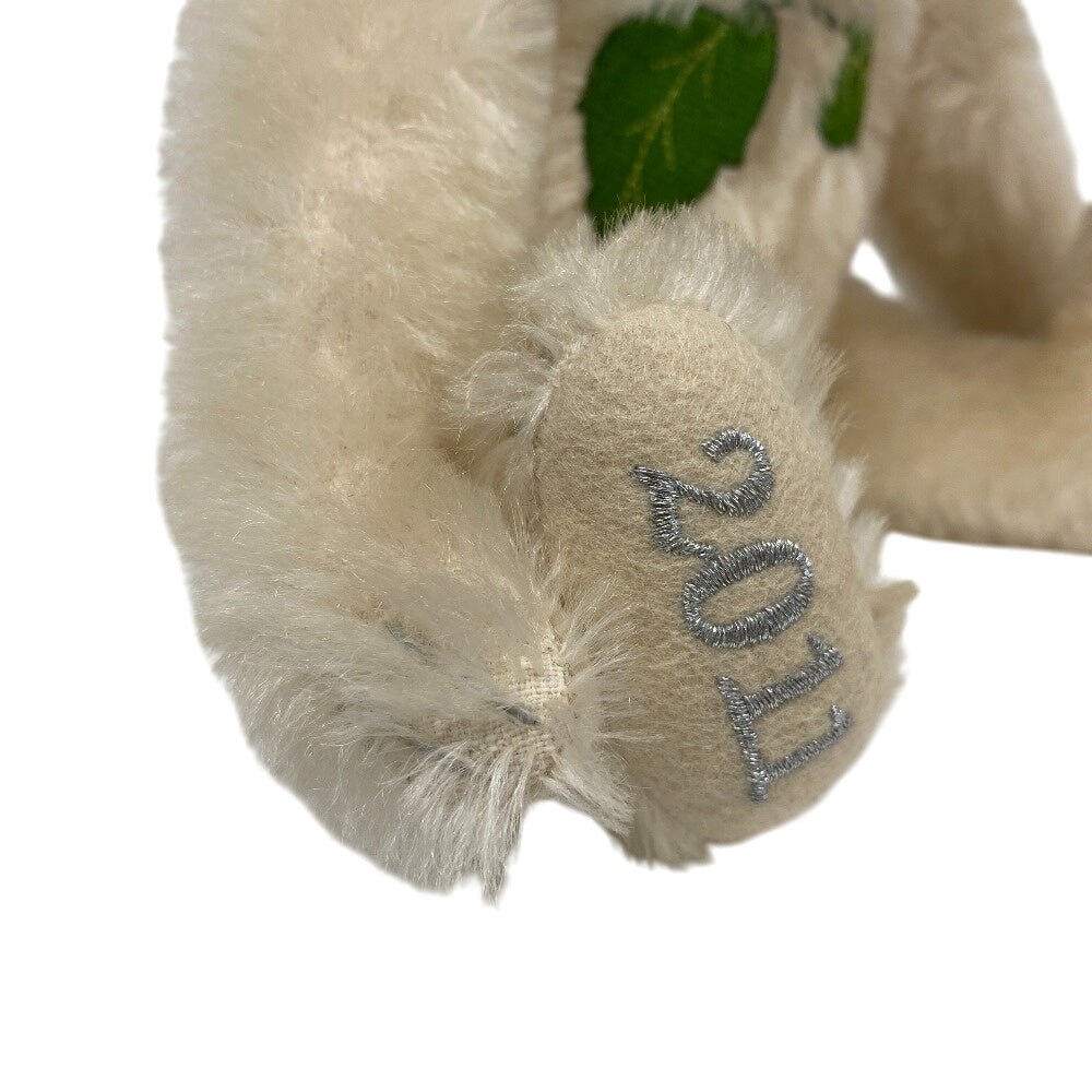 Steiff Plush Doll mohair Ivory Teddy Bear 2011 677144 Blue Rose Asia Limited 1500 units No.00093 Women Used Authentic
