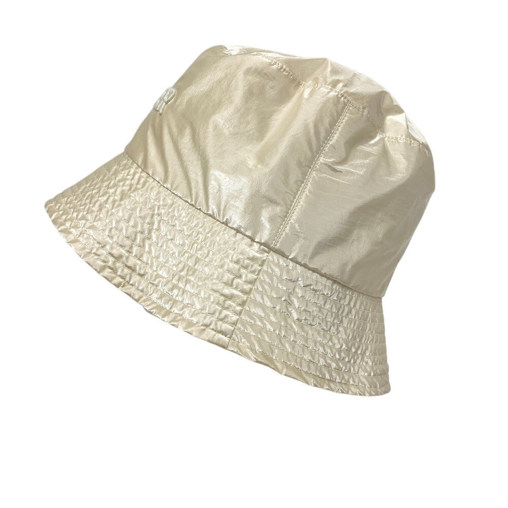 MONCLER Other hats Nylon Ivory Bucket hat logo BUCKET 2022 Women M Used Authentic