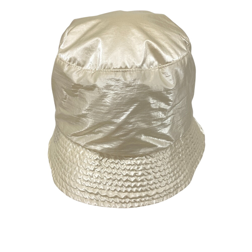MONCLER Other hats Nylon Ivory Bucket hat logo BUCKET 2022 Women M Used Authentic