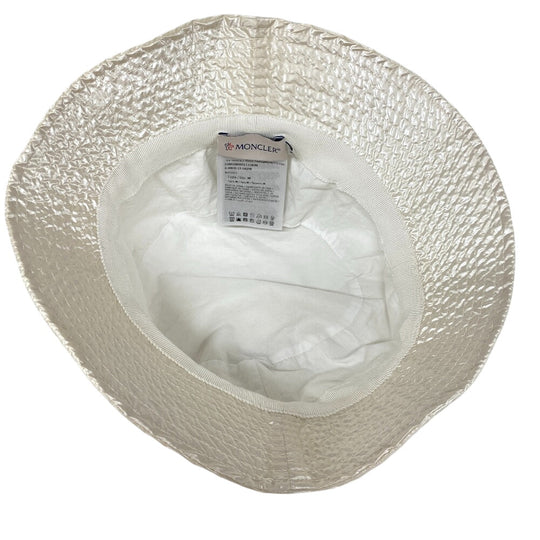 MONCLER Other hats Nylon Ivory Bucket hat logo BUCKET 2022 Women M Used Authentic