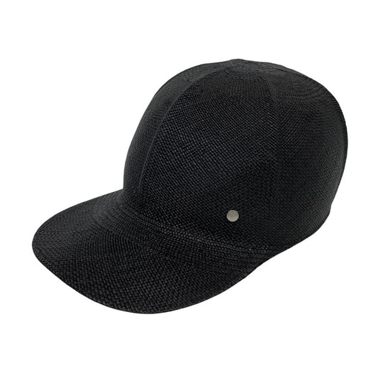 HERMES cap straw black Serie mens 59 Used Authentic