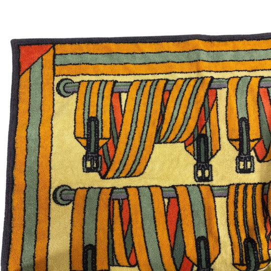 HERMES towel cotton Orange Women(Unisex) Used Authentic