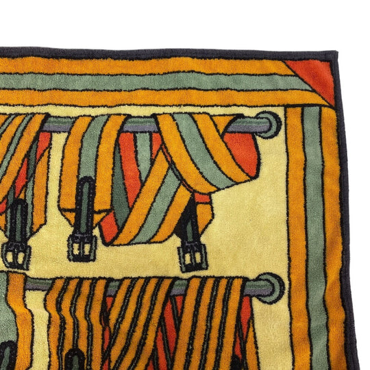 HERMES towel cotton Orange Women(Unisex) Used Authentic