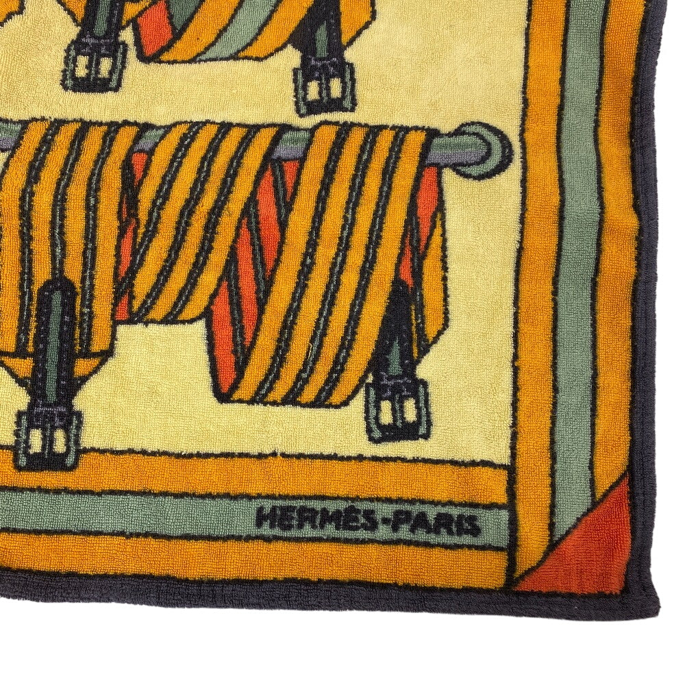 HERMES towel cotton Orange Women(Unisex) Used Authentic